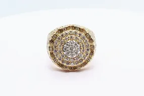 14K Yellow Round Ring