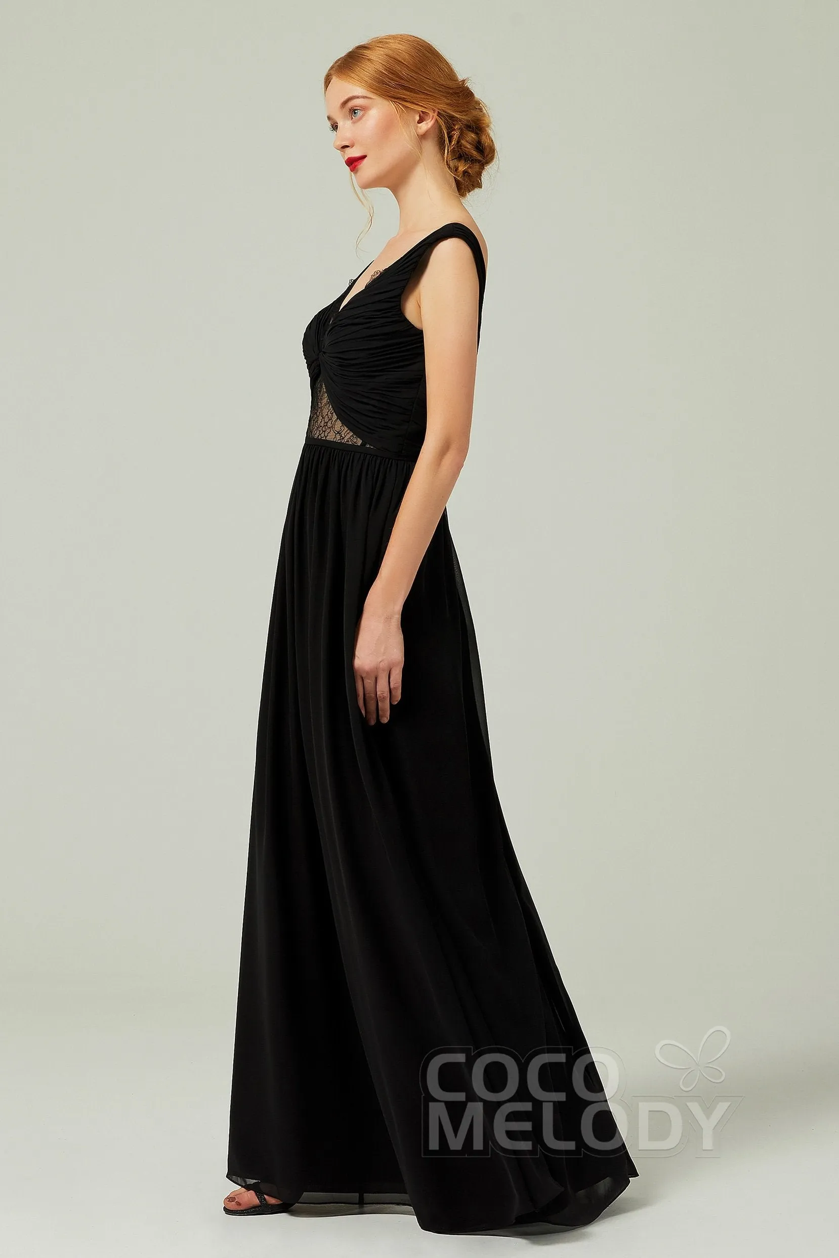 A-Line Floor Length Chiffon Bridesmaid Dress Formal Dresses CB0340