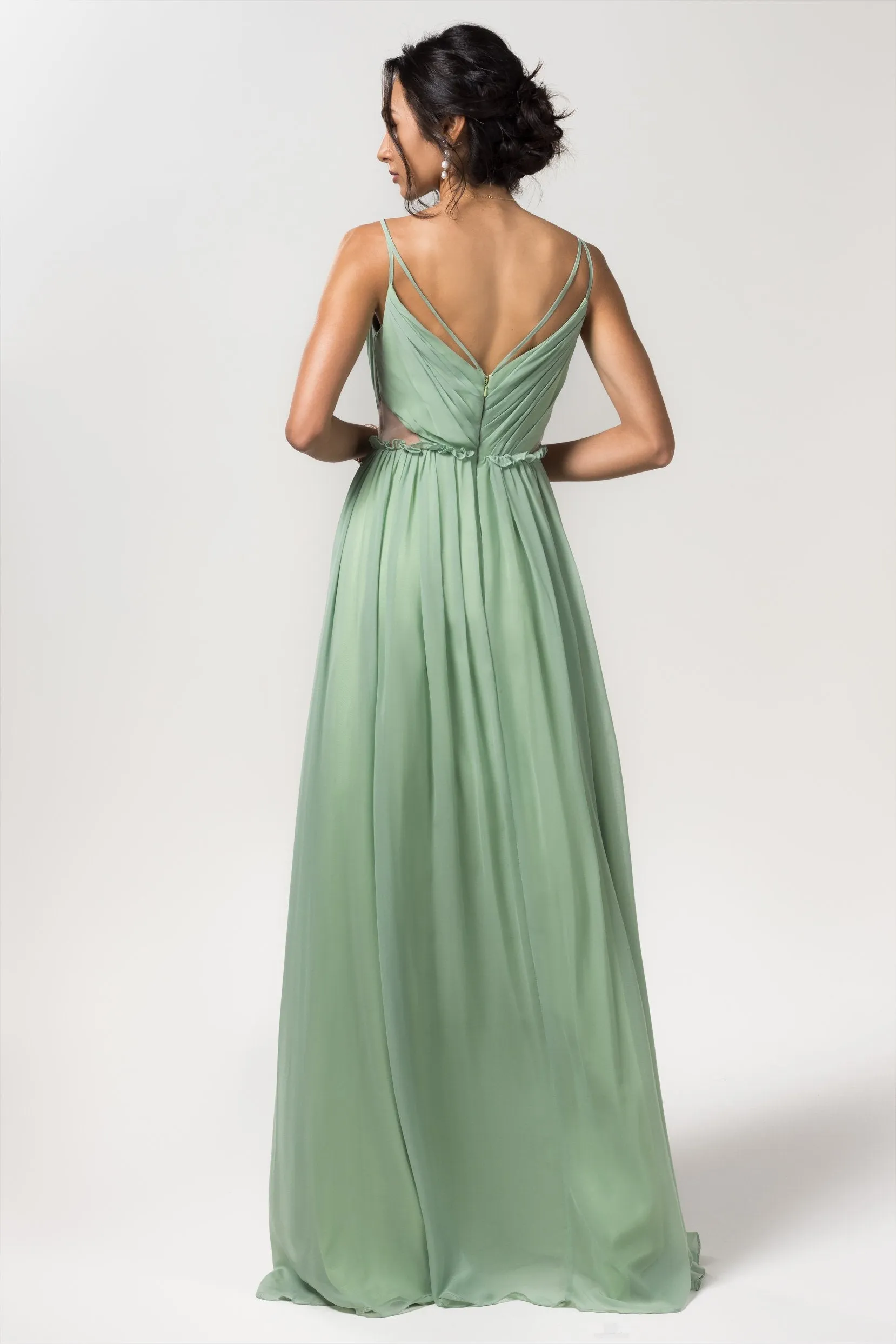 A-Line Floor Length Chiffon Bridesmaid Dress Formal Dresses CB0564