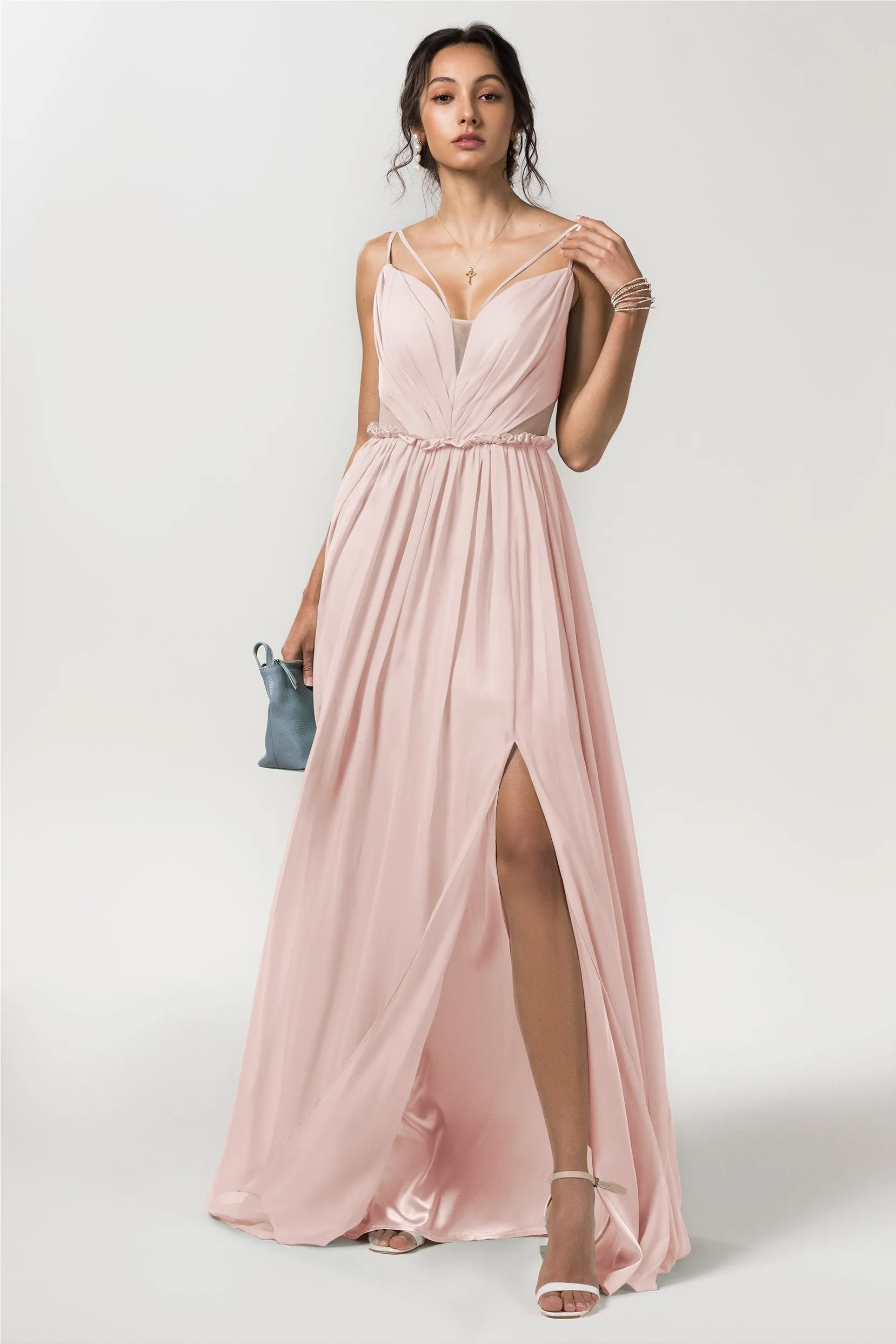 A-Line Floor Length Chiffon Bridesmaid Dress Formal Dresses CB0564