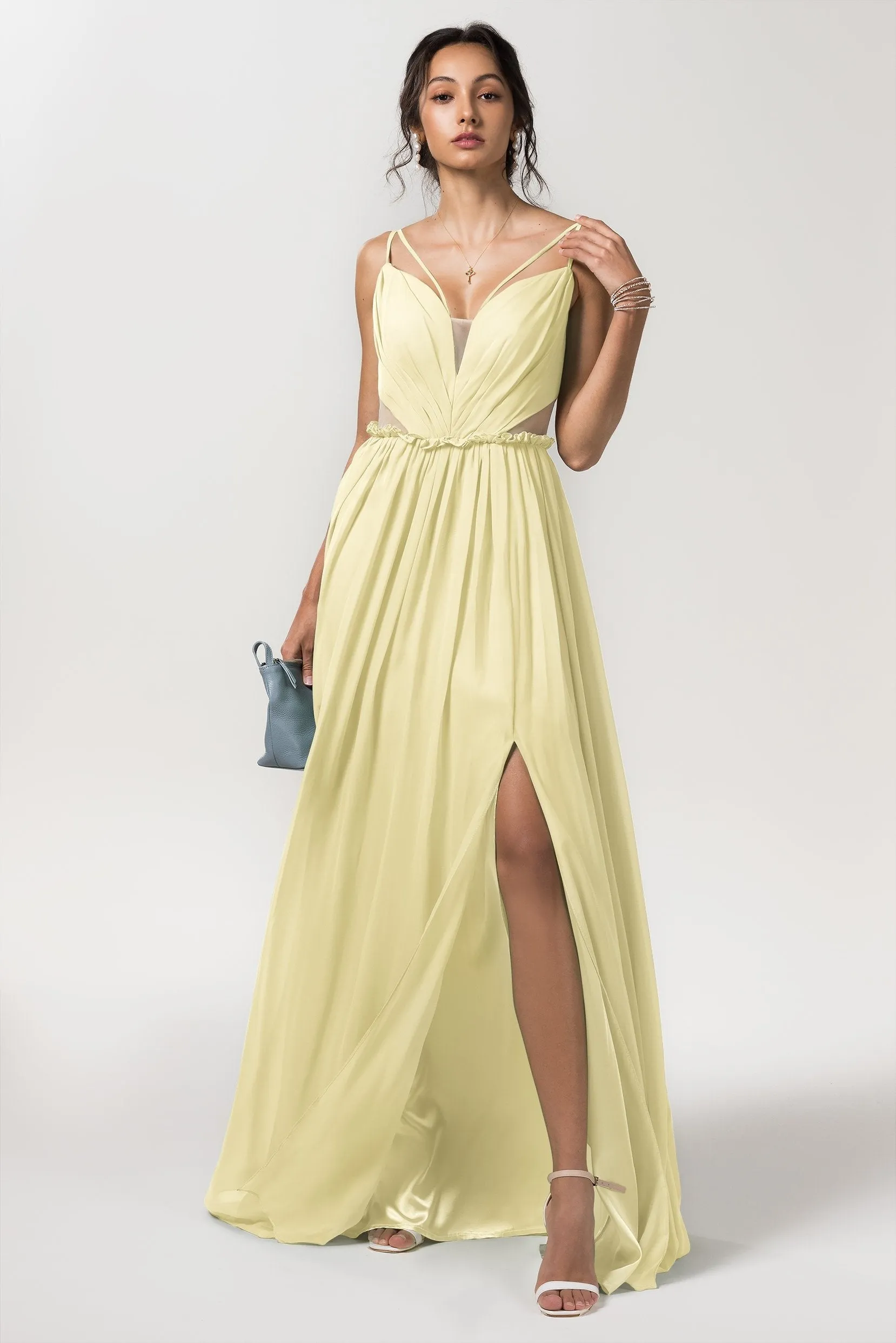 A-Line Floor Length Chiffon Bridesmaid Dress Formal Dresses CB0564