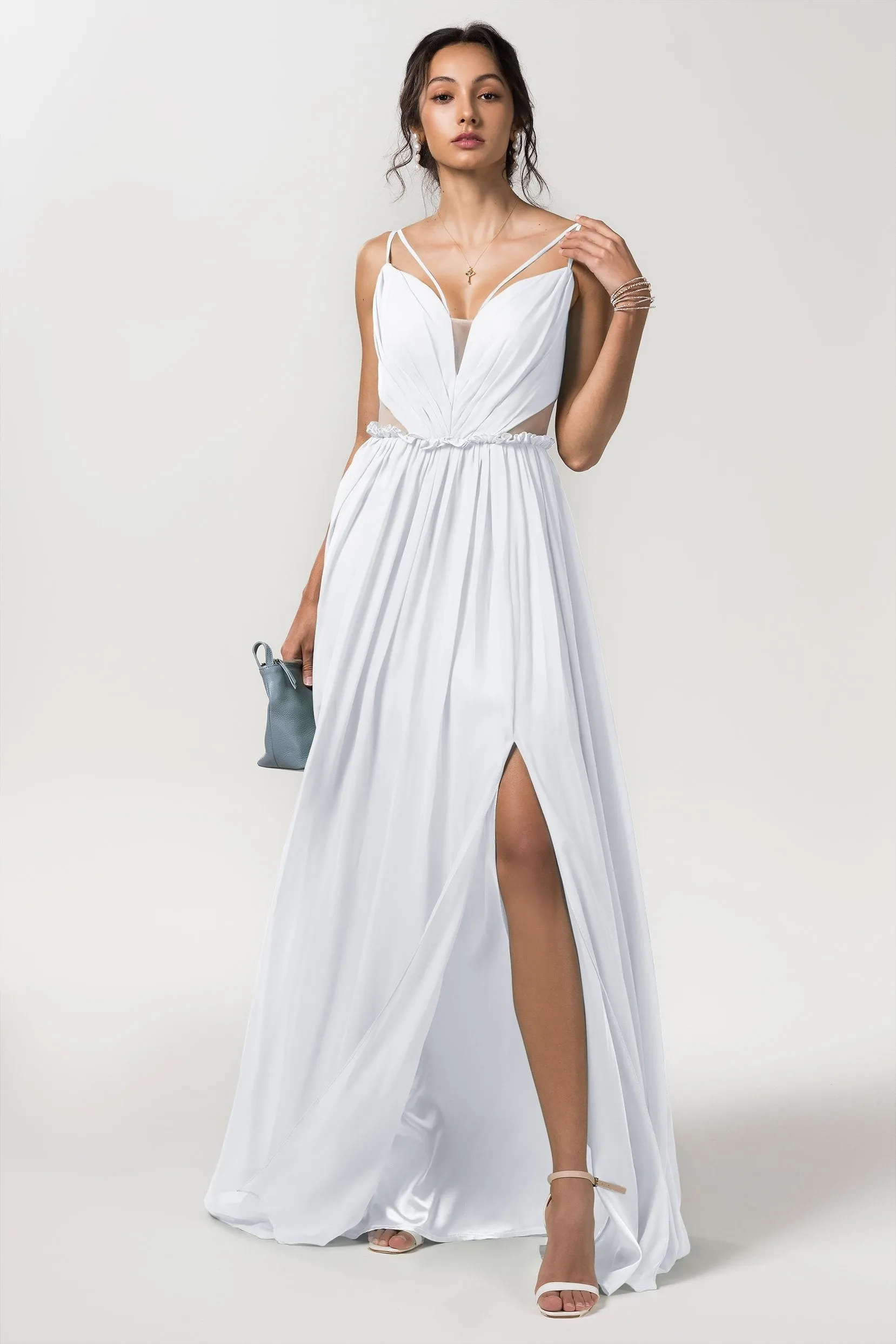 A-Line Floor Length Chiffon Bridesmaid Dress Formal Dresses CB0564