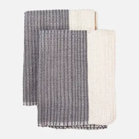 Addis Gray Guest Hand Towels Set 2