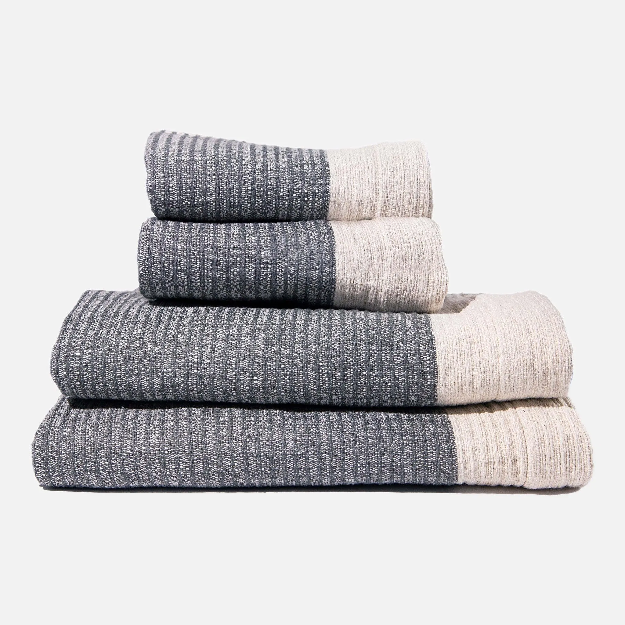 Addis Gray Guest Hand Towels Set 2