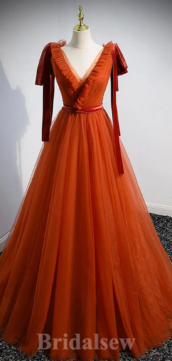 Affordable A-line Best Tulle Modest Princess Long Women Evening Prom Dresses PD735