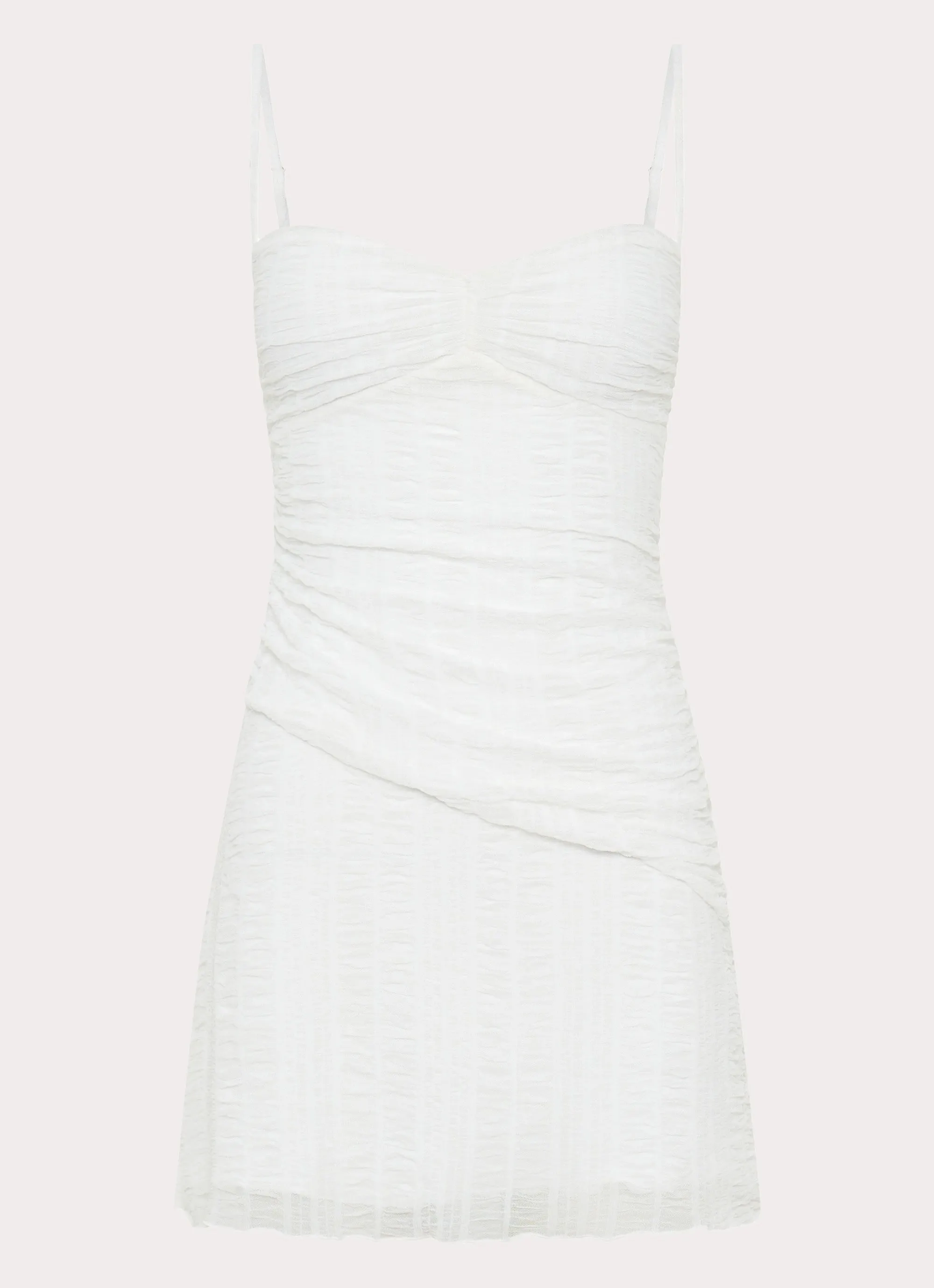 Arden Mesh Mini Dress - White