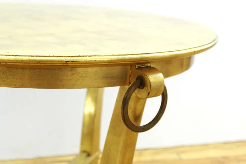 Art Deco Revival Gold Foil Cocktail Table