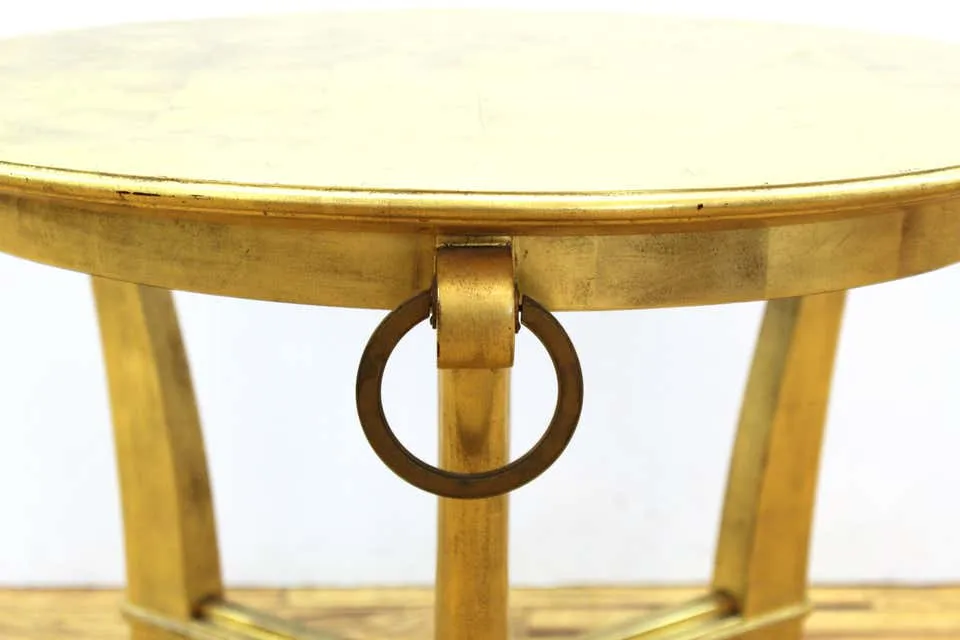 Art Deco Revival Gold Foil Cocktail Table