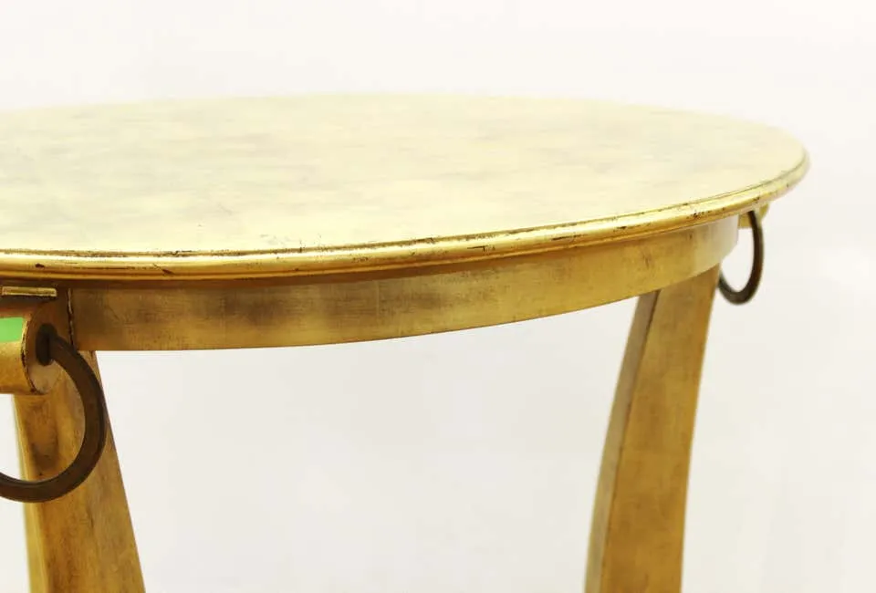 Art Deco Revival Gold Foil Cocktail Table