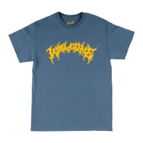 Barb Tee -Indigo/Yellow