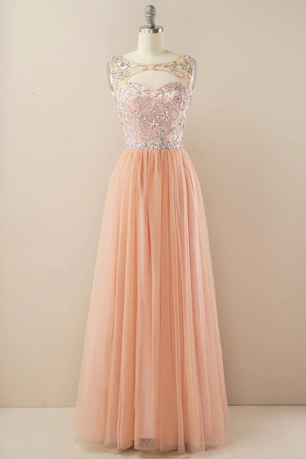 Beading Tulle Prom Dress