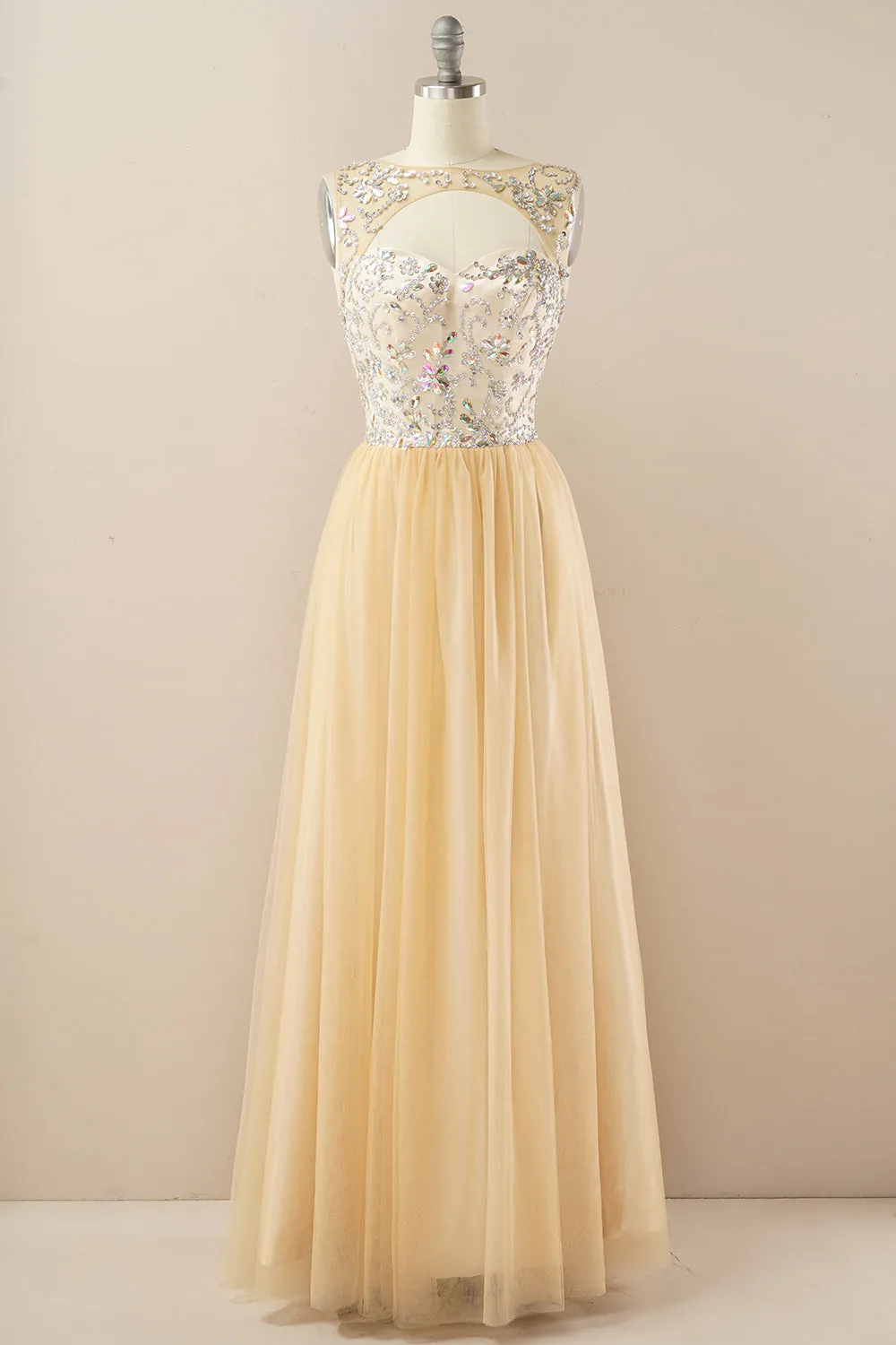 Beading Tulle Prom Dress