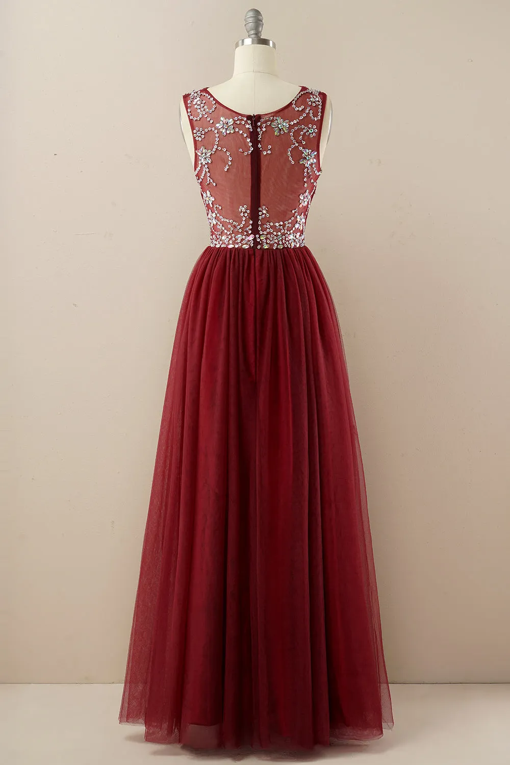 Beading Tulle Prom Dress