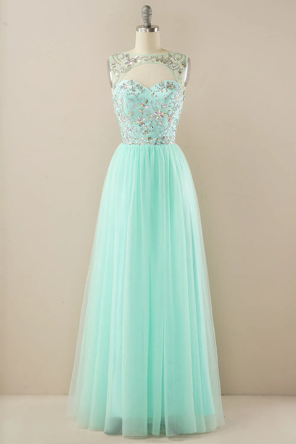 Beading Tulle Prom Dress