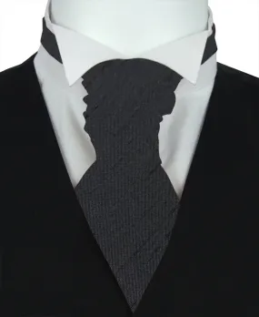 Black Shantung Wedding Cravat