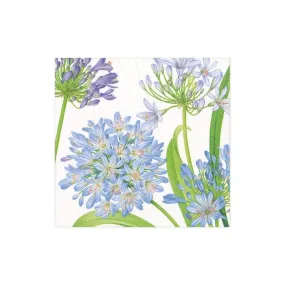 Caspari Agapanthus Garden Paper Cocktail Napkins