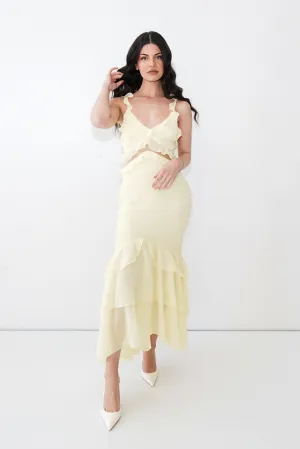 Cher Midi Dress - Lemon