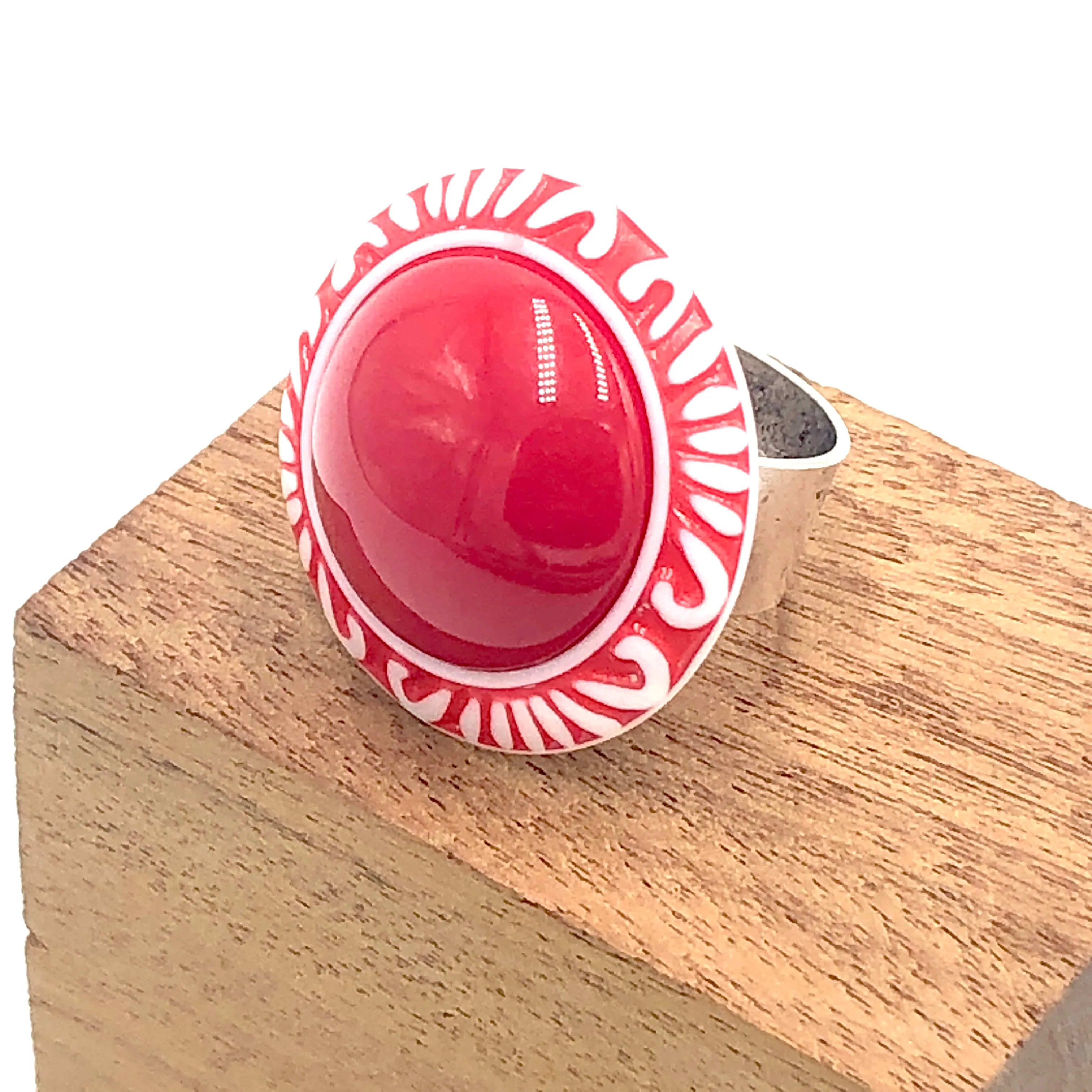 Cherry Leaf Cocktail Ring