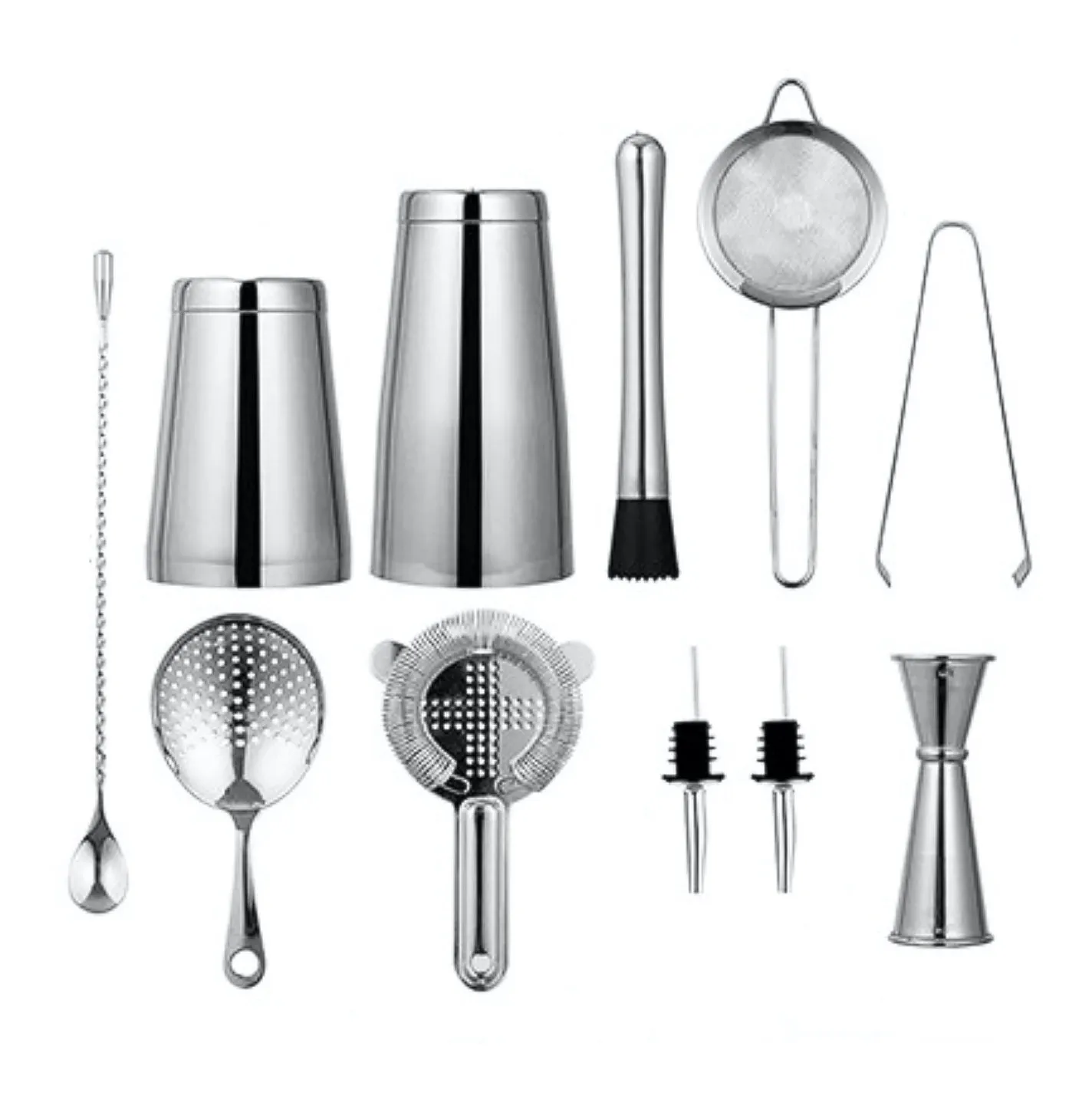 Complete Pro-Quality Cocktail Shaker & Bar Set