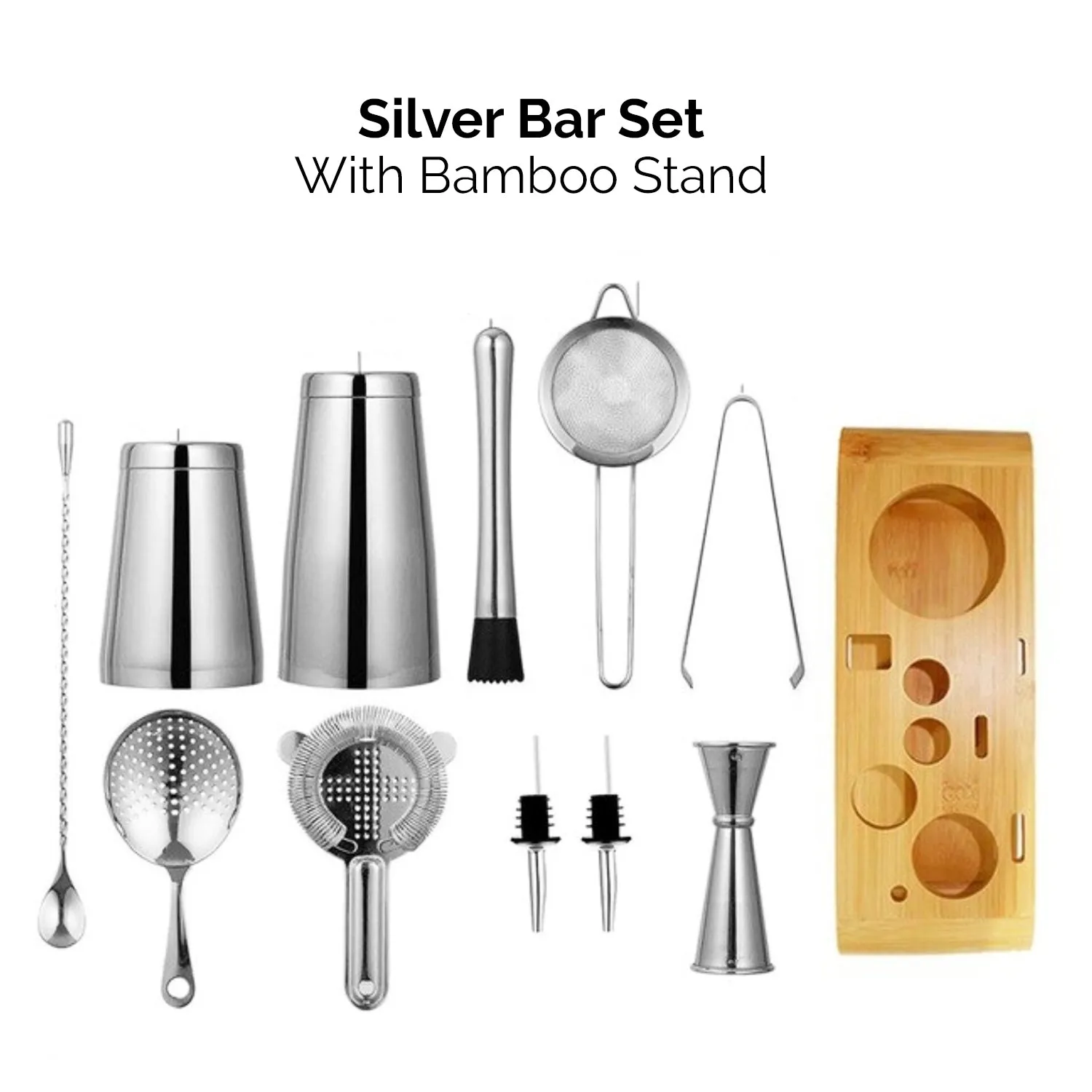 Complete Pro-Quality Cocktail Shaker & Bar Set