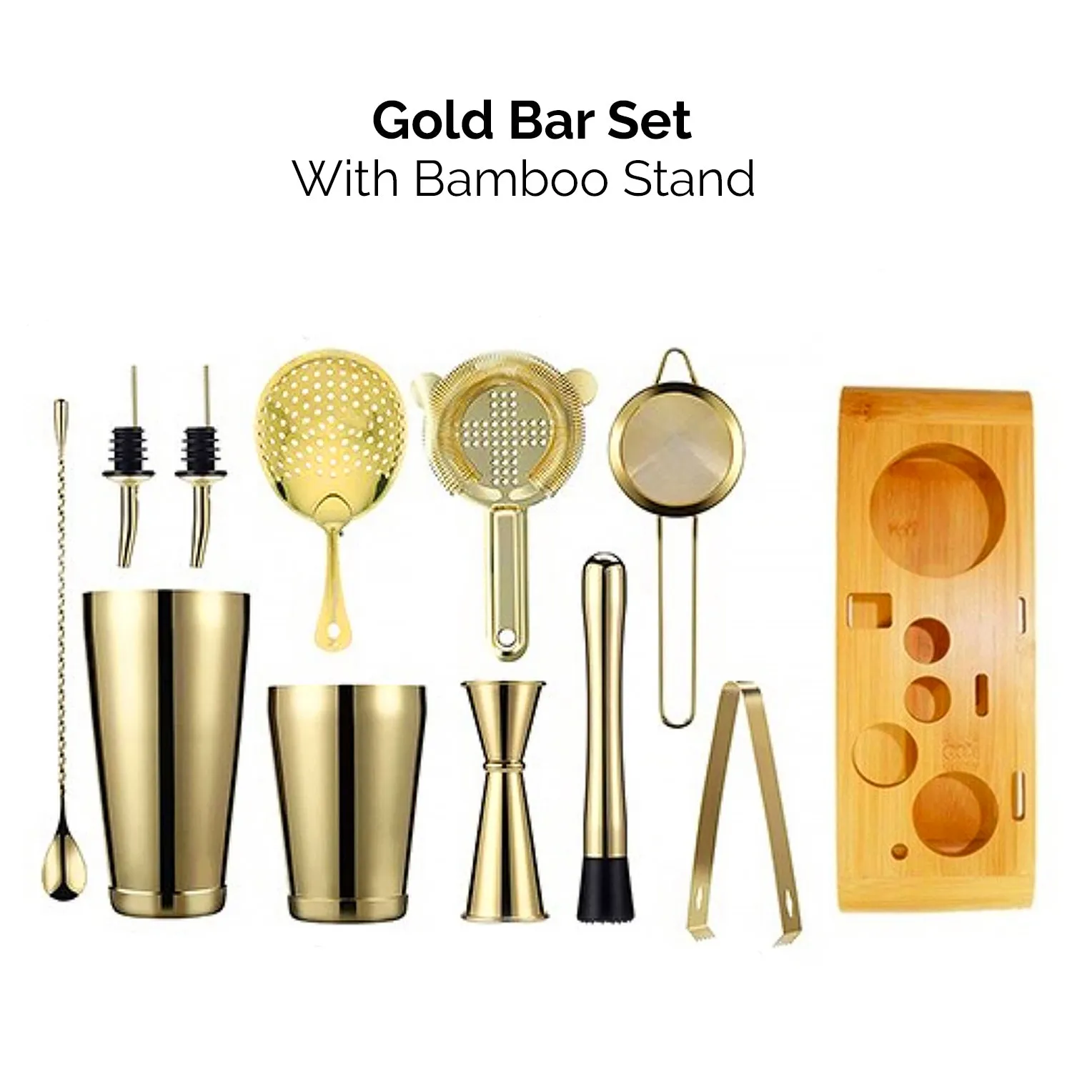 Complete Pro-Quality Cocktail Shaker & Bar Set