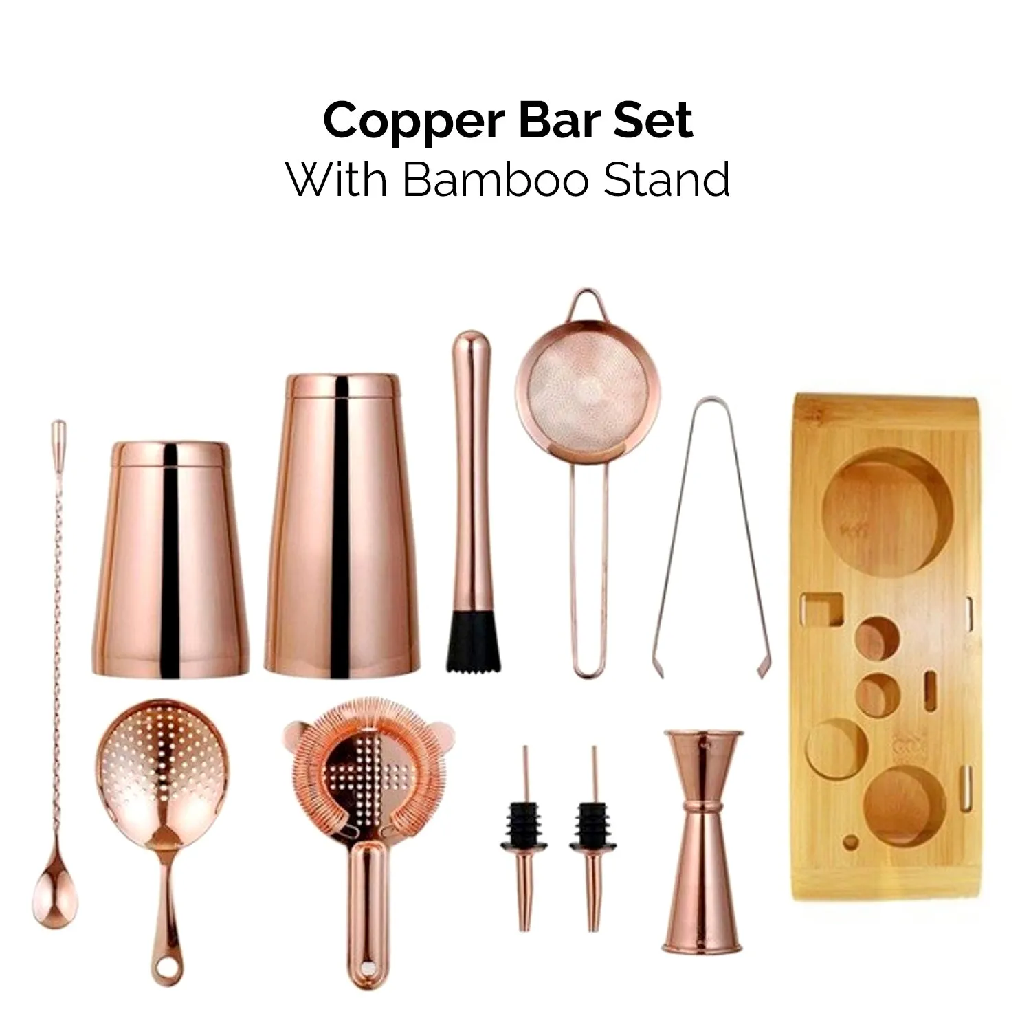 Complete Pro-Quality Cocktail Shaker & Bar Set