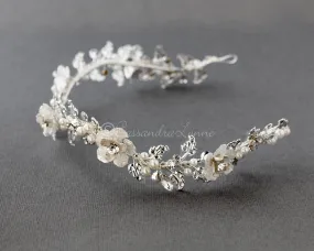 Crystalline Flower Wedding Headband