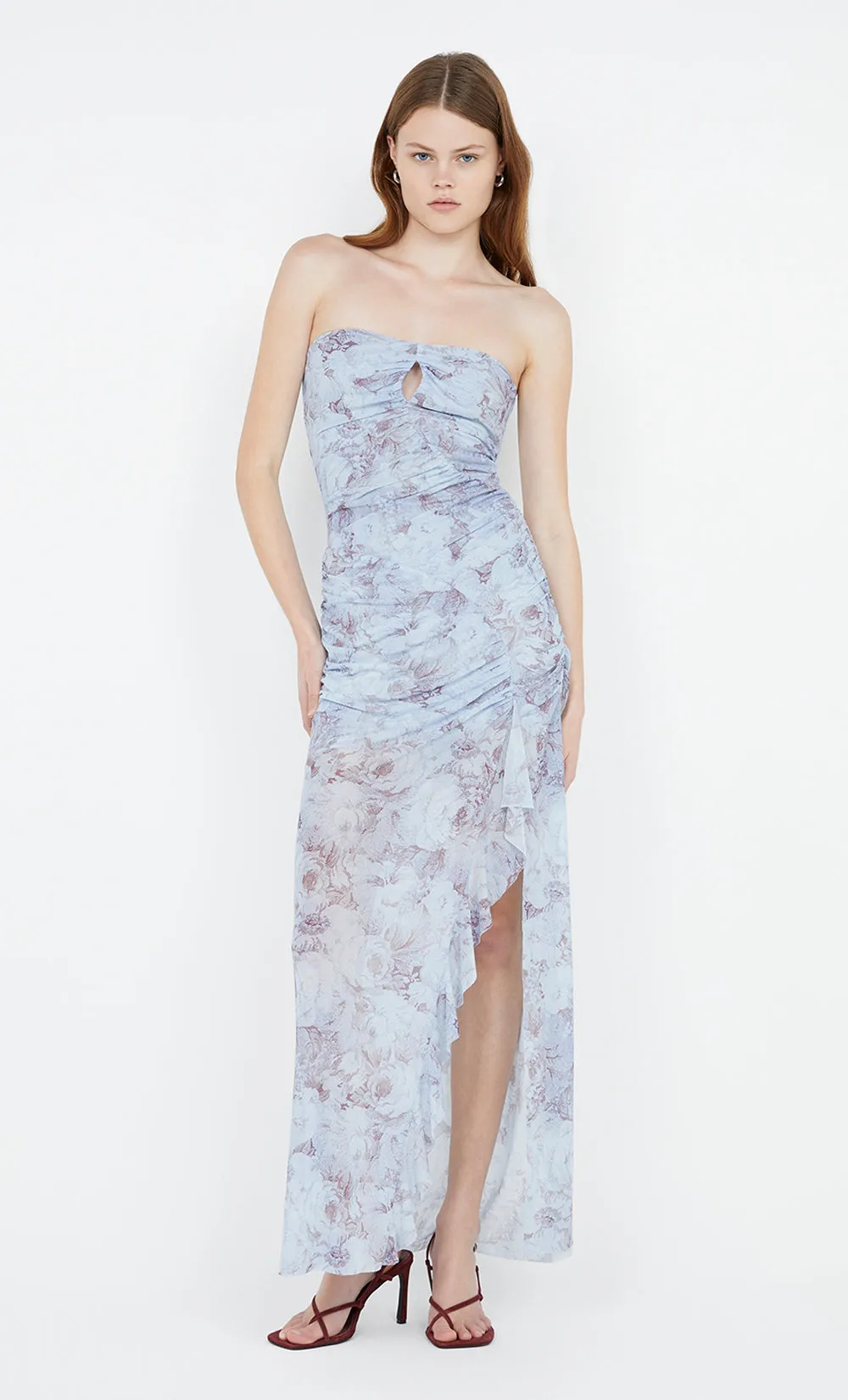 DANICA STRAPLESS DRESS - CHAMBRAY ROSE