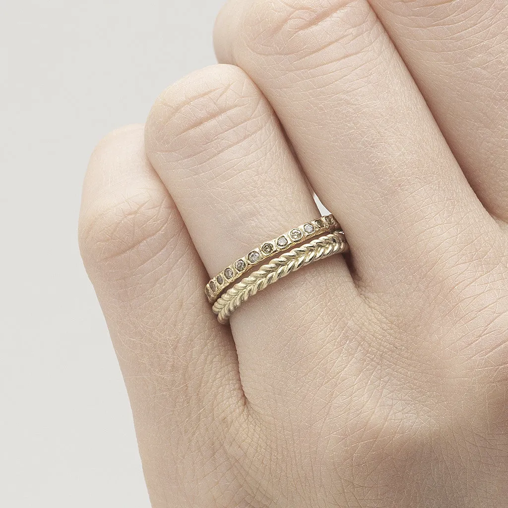 Double Rope Wedding Band