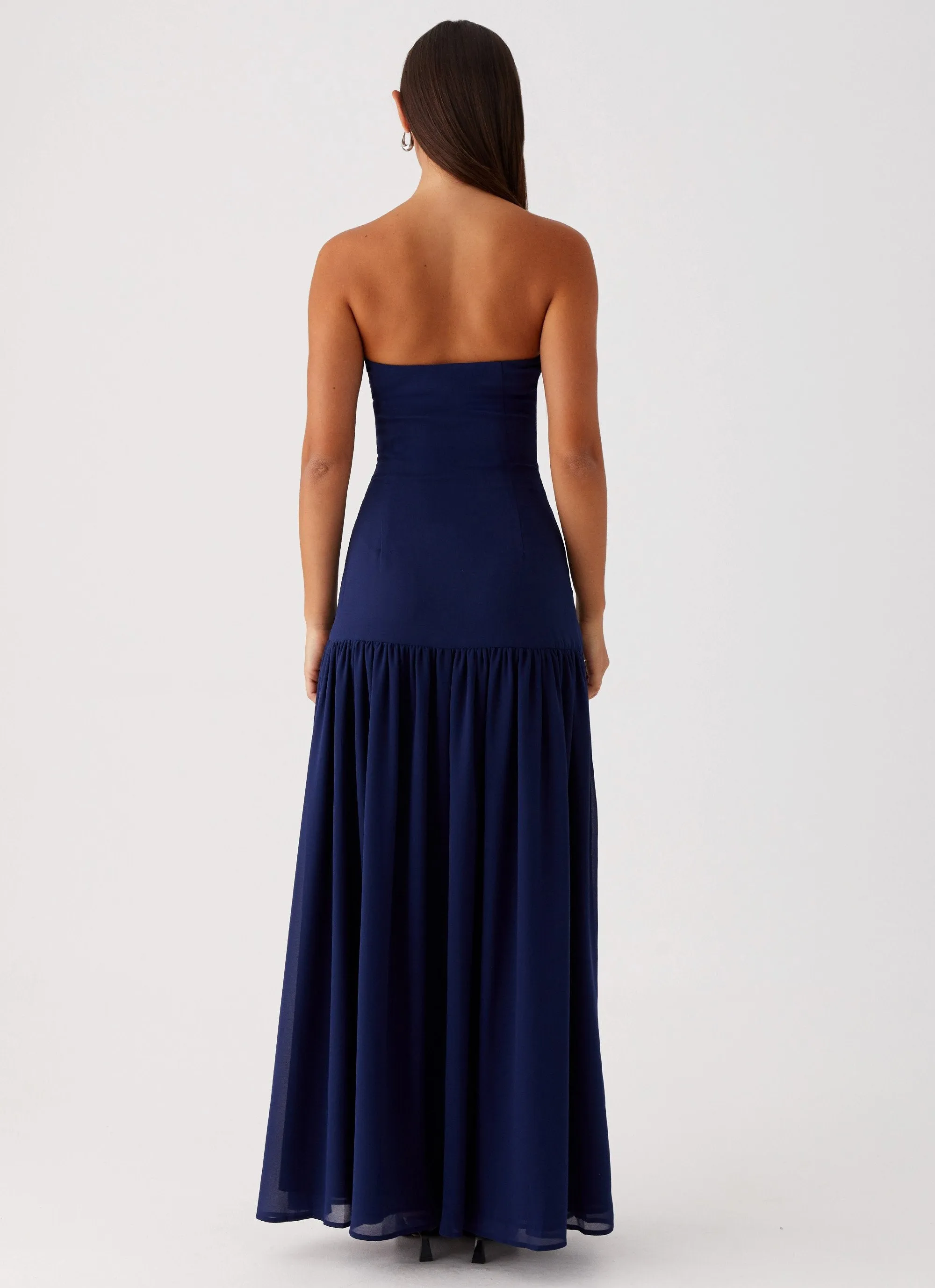 Eden Strapless Maxi Dress - Navy