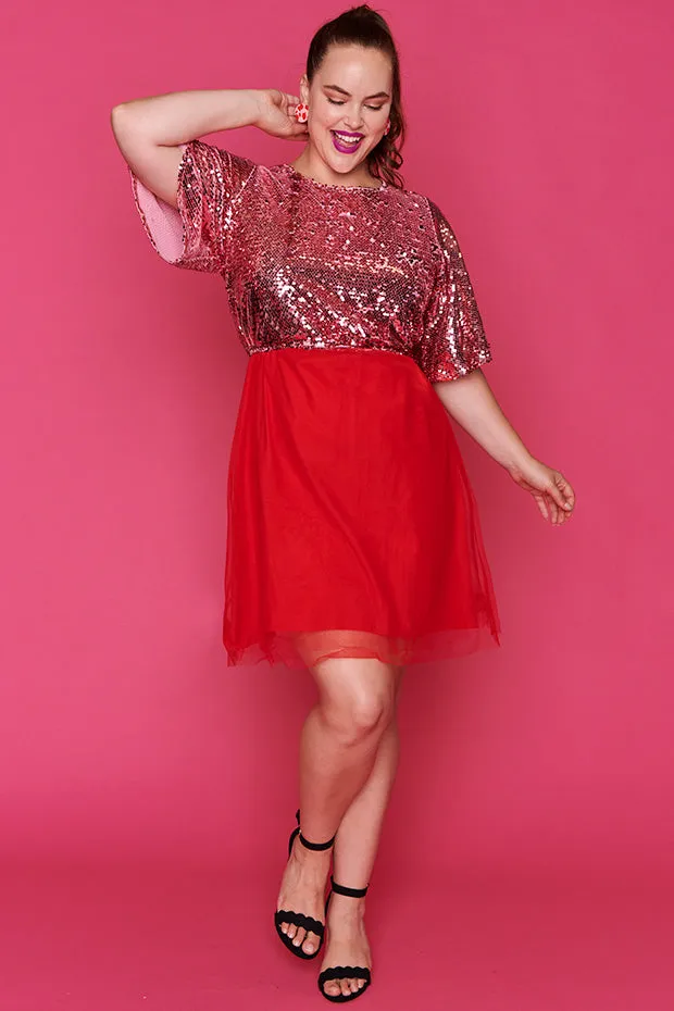 Faith Pink & Red Dress