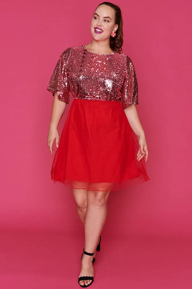 Faith Pink & Red Dress