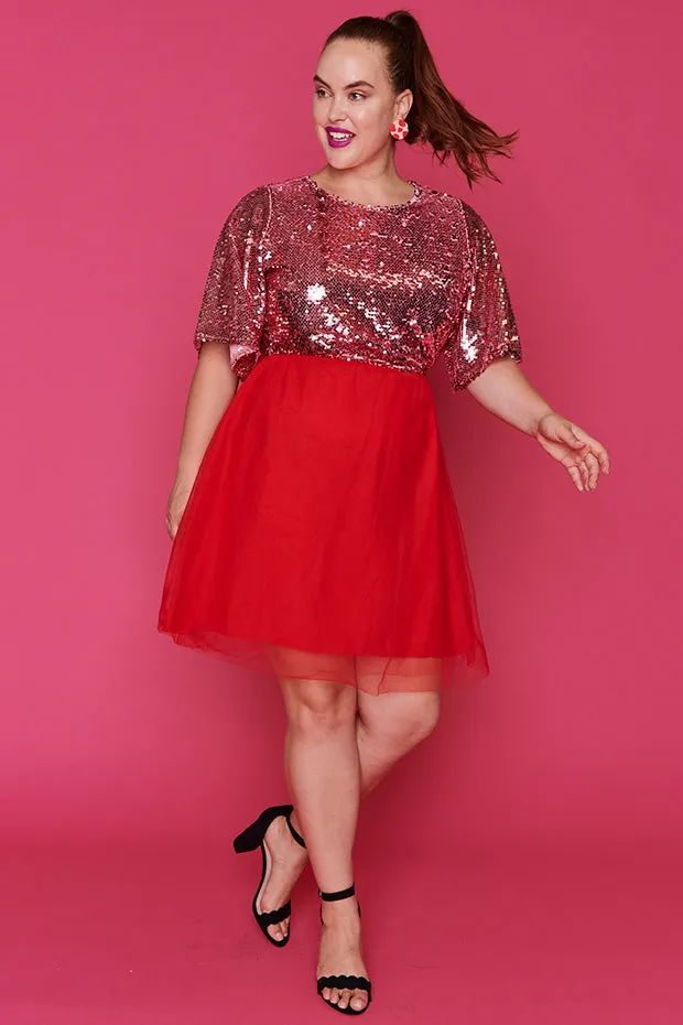 Faith Pink & Red Dress