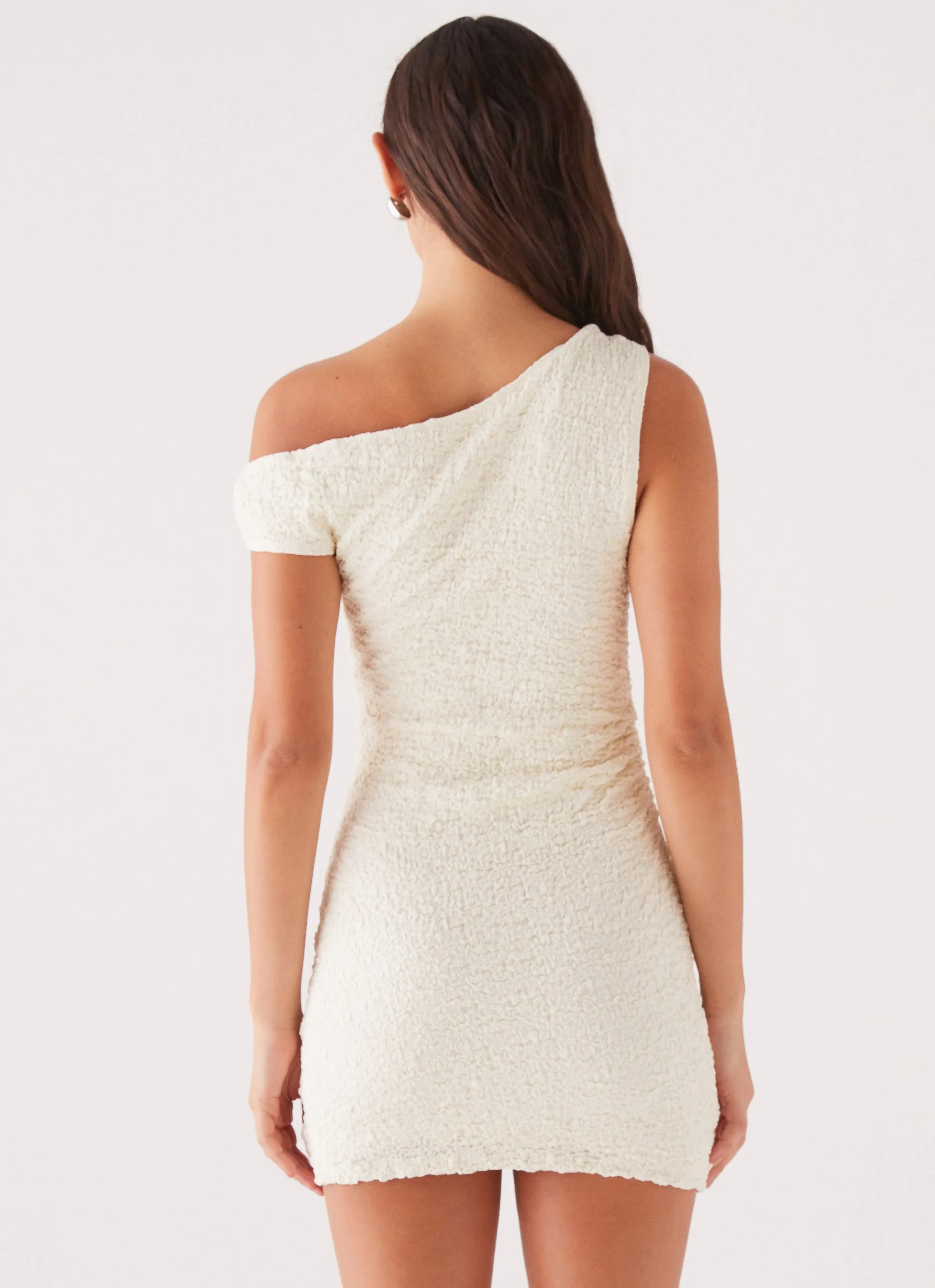 White Off-Shoulder Mini Dress - Farah