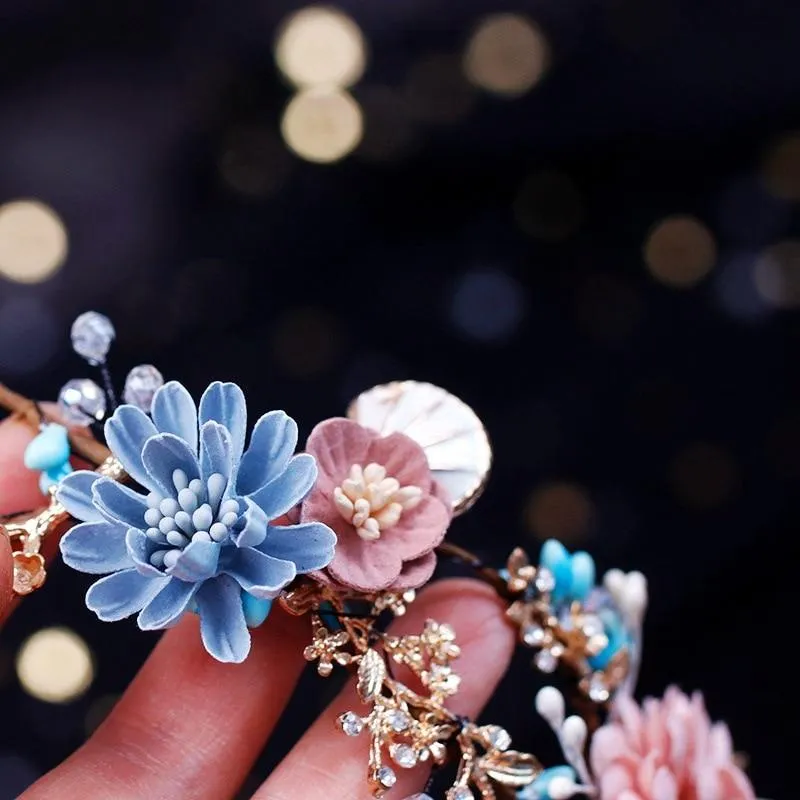 Floral Beaded Wedding Hairpiece