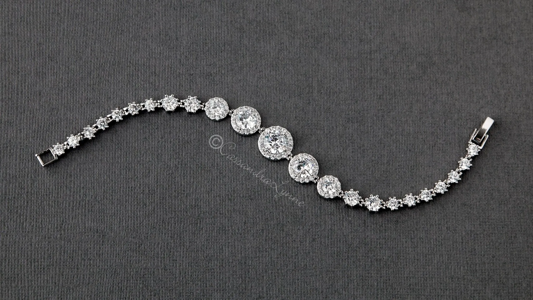 Halo CZ Wedding Bracelet