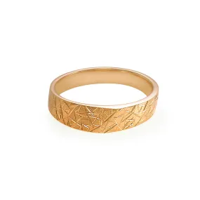 Hand Carved Wedding Ring