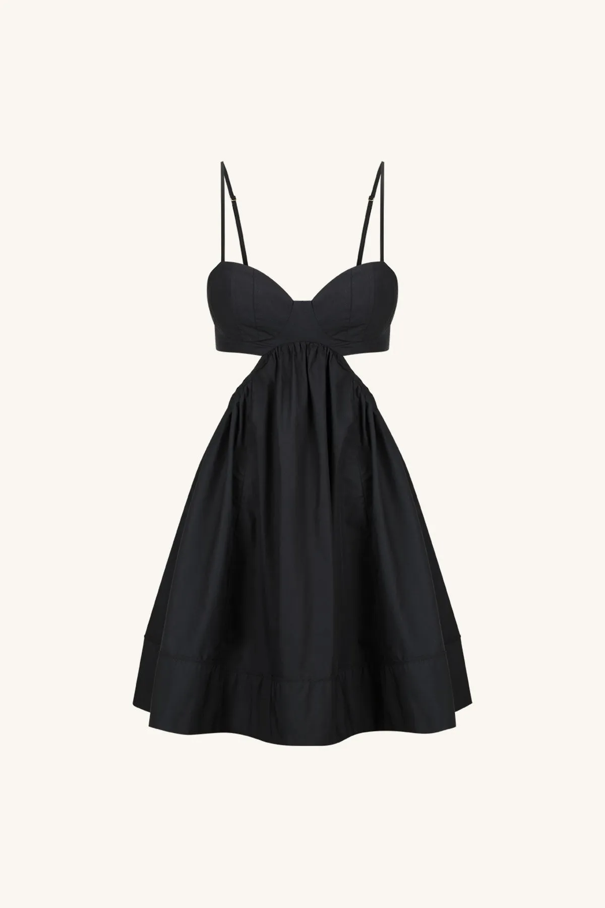 JOSEPHINE BUSTIER CUT OUT MINI DRESS - BLACK