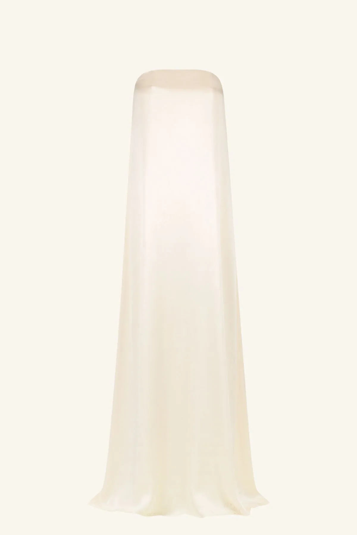 LA LUNE STRAPLESS COLUMN MAXI DRESS - CREAM