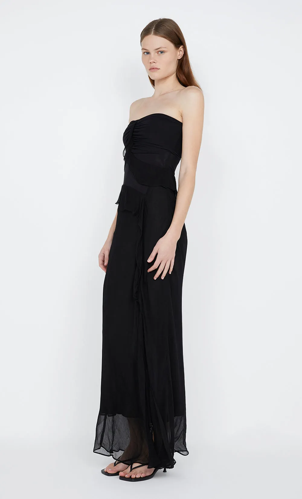 MARESCA STRAPLESS DRESS - BLACK