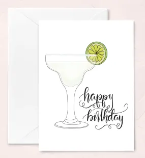 Margarita Cocktail Birthday Card