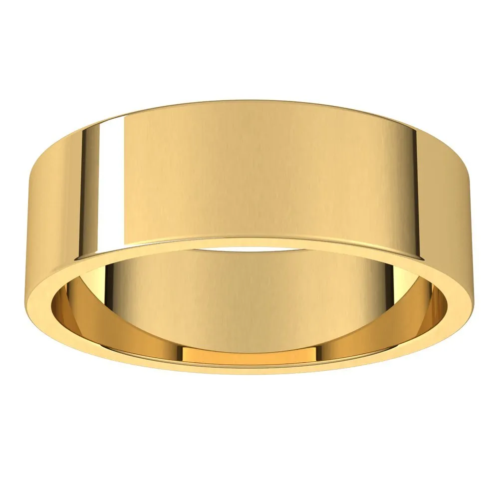 Men's Flat Wedding Band | 6MM