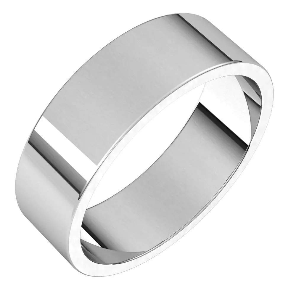 Men's Flat Wedding Band | 6MM