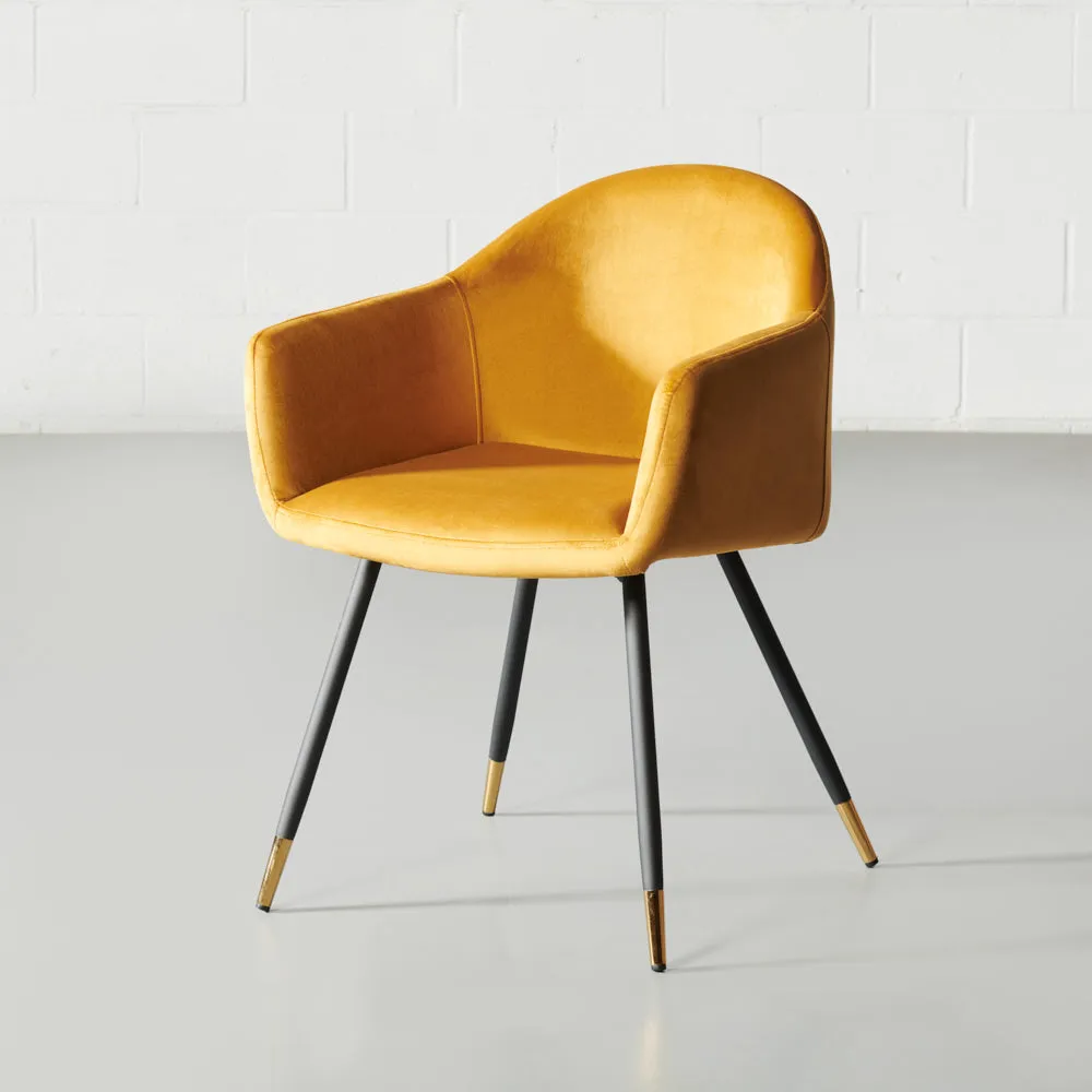 MILAN - Yellow Velvet Armchair