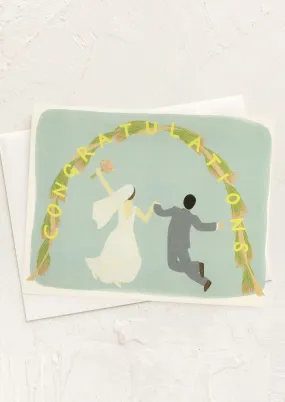 Newlyweds Arch Wedding Card