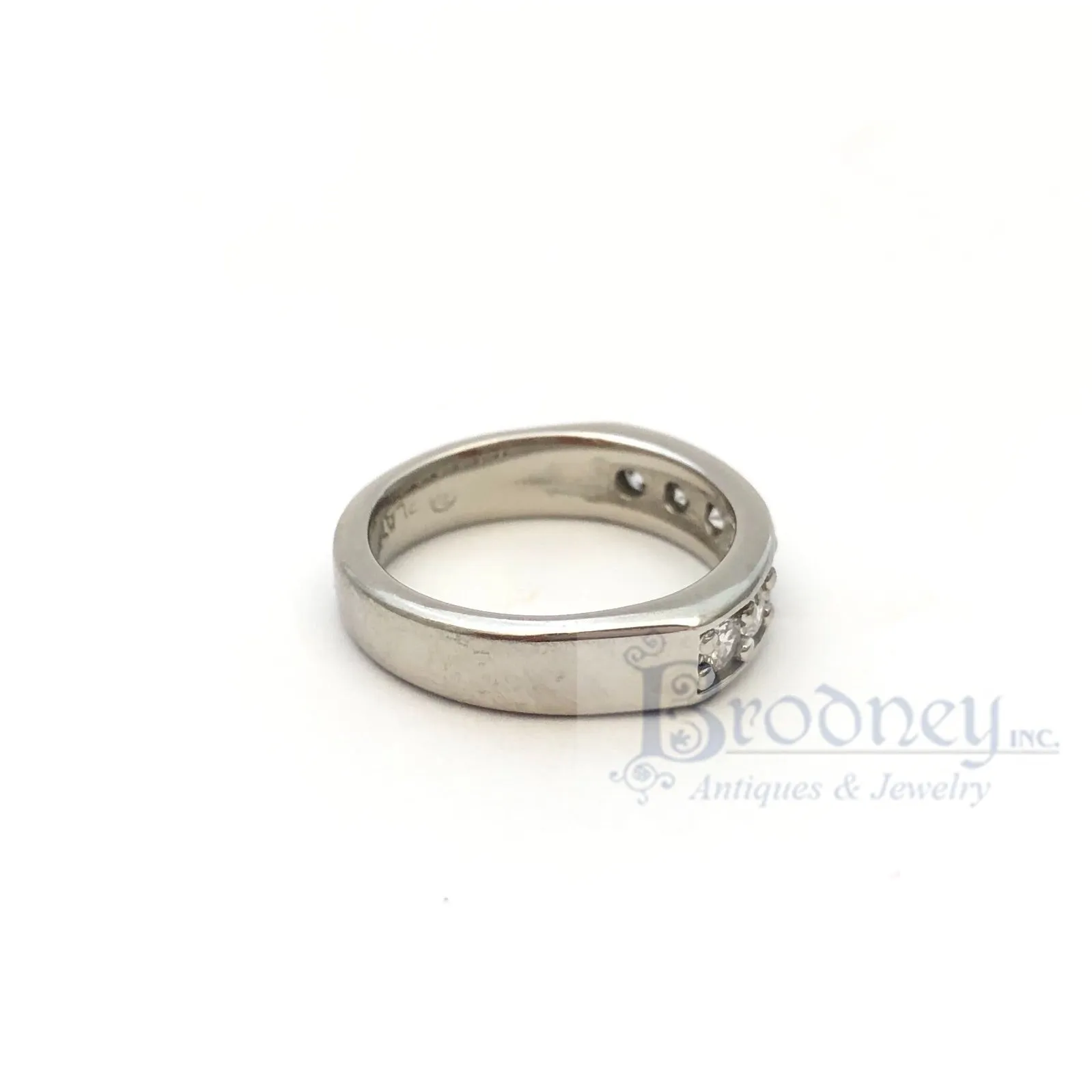 Platinum and Diamond Wedding Band