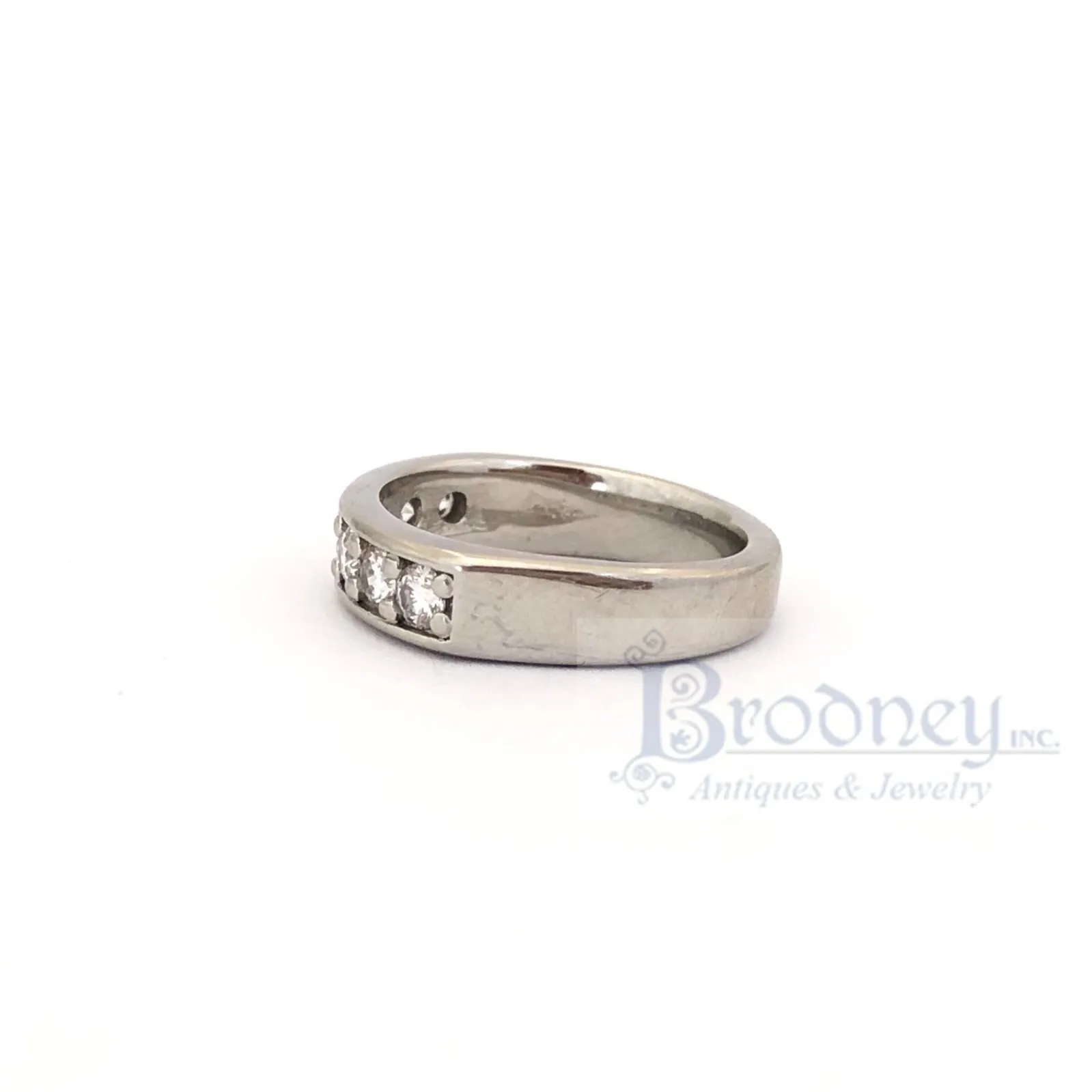 Platinum and Diamond Wedding Band