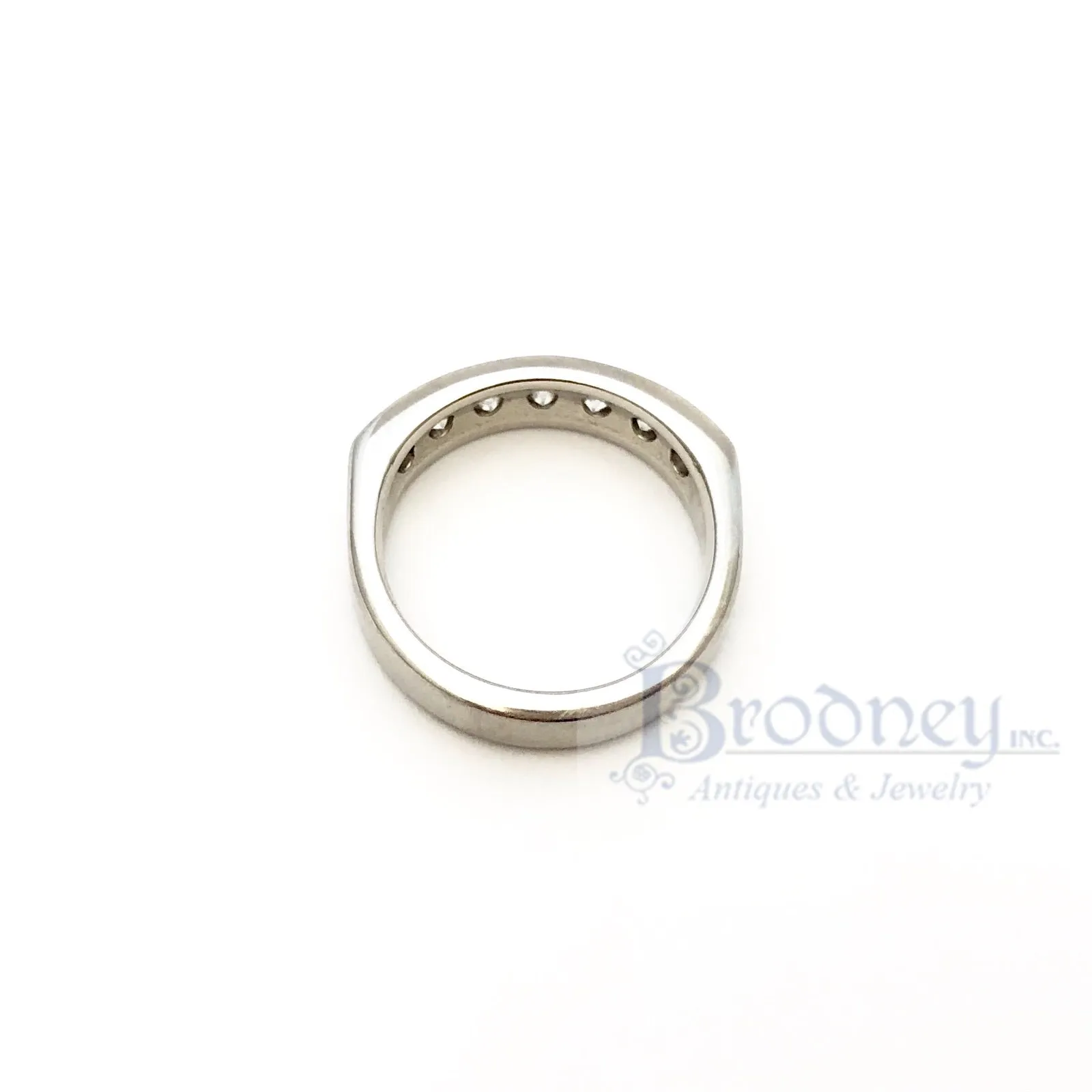 Platinum and Diamond Wedding Band