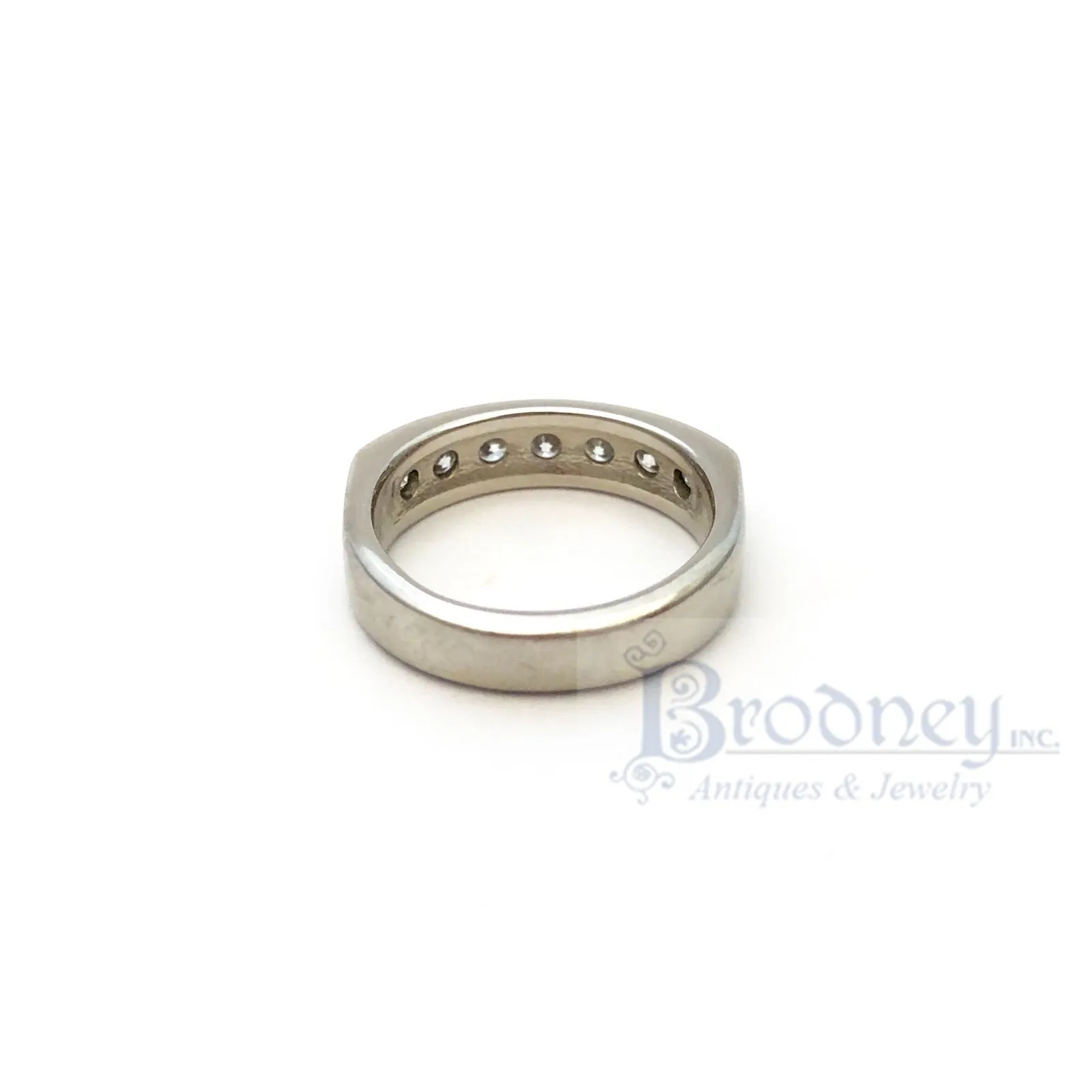 Platinum and Diamond Wedding Band