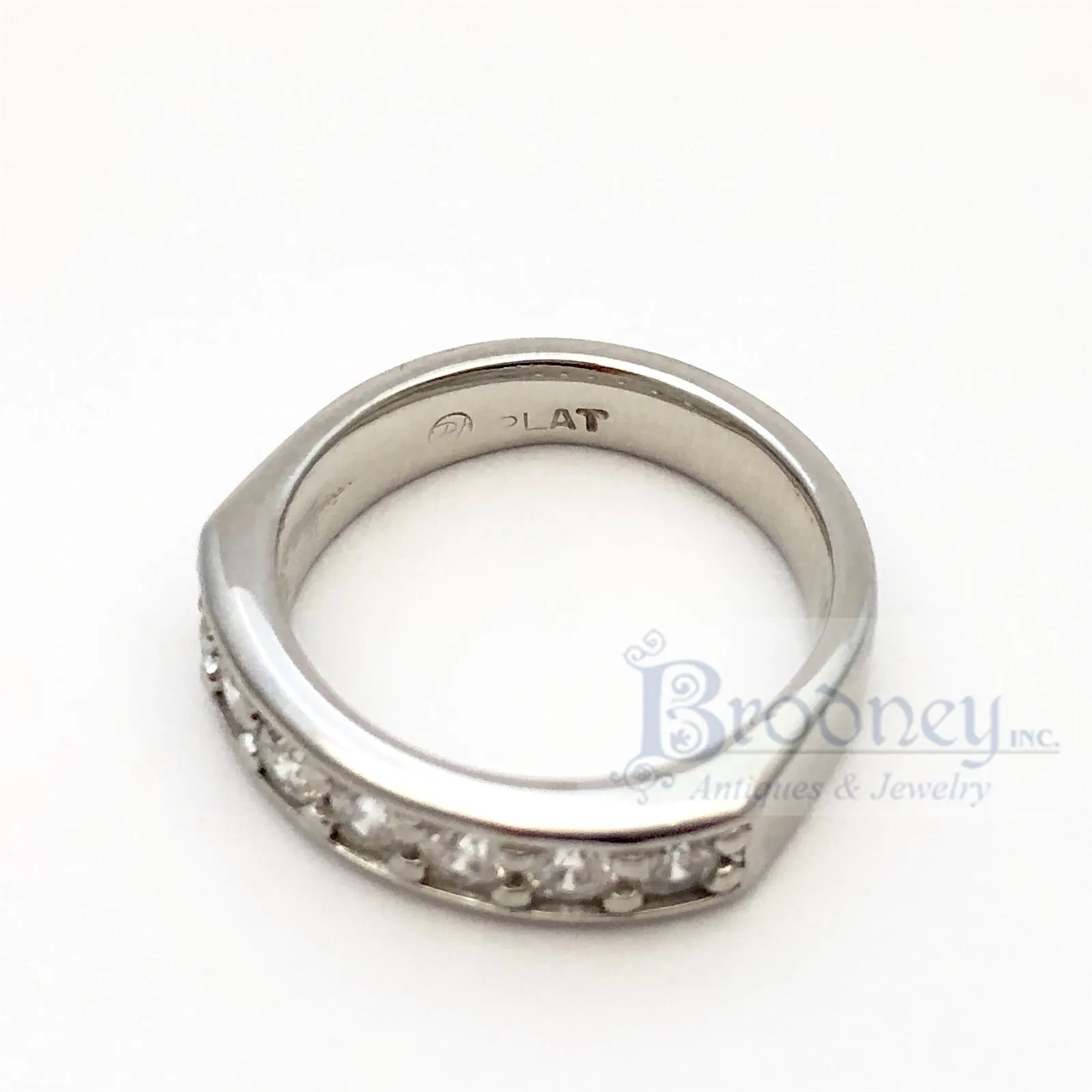 Platinum and Diamond Wedding Band